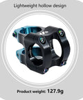 Beefy Aluminum MTB Bike Stem 30 Degree Rise, 50mm Center Distance, 28.6mm Steerer, 31.8mm Handlebar Clamp, CNC Machined 6061 T6, 127.9g