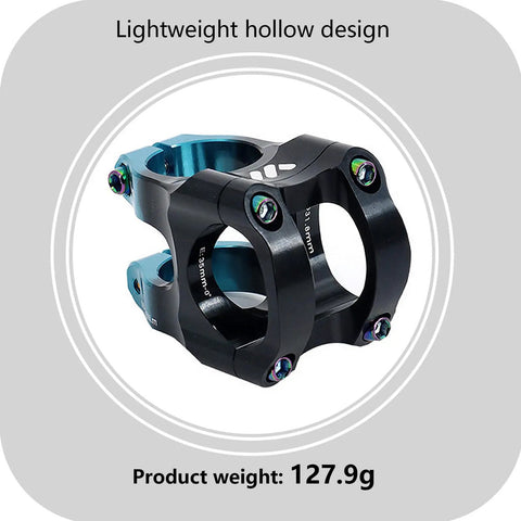 Beefy Aluminum MTB Bike Stem 30 Degree Rise, 50mm Center Distance, 28.6mm Steerer, 31.8mm Handlebar Clamp, CNC Machined 6061 T6, 127.9g