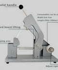 Dfedhf Compact Vegetable Strapping Machine With Adjustable Tension And Multi-Hole Design For Efficient Farm Packaging Bundling Of Fresh Produce And Fruit With Heavy Duty Construction, showing solid handle and strapping area.