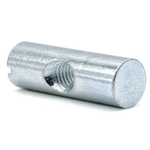 Cross Dowel Barrel Nut Replacement Kit For 100507 Furniture Fasteners, zinc-plated dowel, threaded for easy assembly