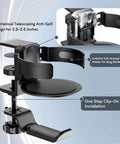 2 In 1 Desk Cup Holder And Headphone Hook with anti-spill design and rubber holder