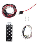 Premium Twin Motor 12V Brushless Air Compressor wiring harness and mounting bracket for offroad truck installation.