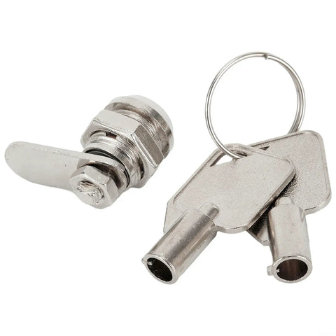Cam Lock Cylinder 12mm For Cabinet Drawer Mailbox RV Compartment Door Keyed Alike With Two Keys Durable Aluminum Housing Easy Install