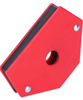 Heavy Duty Magnetic Welding Magnet Right Angle Holder With 25 Lbs Strong Holding Power for metal positioning tasks, red design.