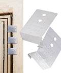100 Pieces Door Frame Corner Fixer And Installation Bracket Set Stainless Steel For Wood Doors And Frame Mounting Connector Plates
