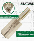 Carbide Brick Mortar Grout Cutter Mortar Raking Bit 3/8 X 1 Inch With 5/8-11 Thread showing features and cutting edges.