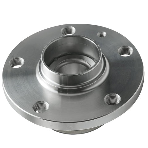 Rear Wheel Hub Bearing Assembly For 2005 To 2018 Volkswagen Jetta And 2006 To 2019 Passat, 5 Bolt Rear Hub With ABS Encoder, close-up view.