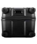 Matte black durable spinner luggage with 360° wheels and TSA lock