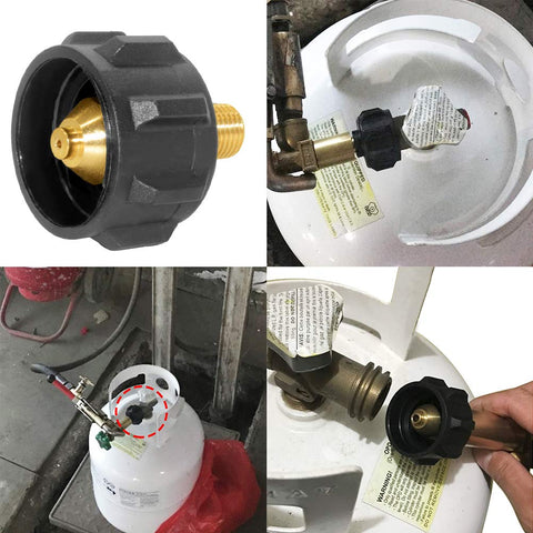 Propane Gas Fitting Adapter 1/4 Inch NPT Male Pipe Thread Connector For Regulator Or Hose Leak Proof Quick Install Durable Fit For QCC1 Systems Pack Of 1