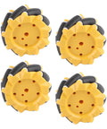 Directional 80mm Robot Car Wheels With Accessories, Two Pairs, Durable Toy Components For DIY Robots, Smooth Rolling, Easy Mount