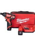M12 12-Volt Lithium-Ion 1/4 Inch Hex Cordless Screwdriver Full Rig Boasts Compact Battery Pack and Gnarly Torque Output Lethal Power Tool and accessories.