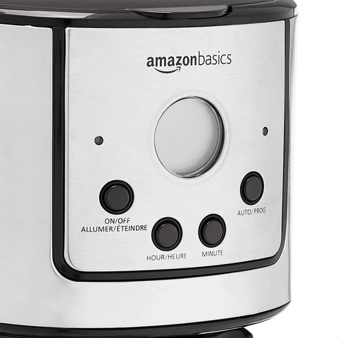 Programmable Coffeemaker With Carafe And Reusable Filter Stainless Steel 12 Cup Black Digital Clock Auto Brew Warming Plate