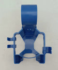 Top view of blue Poolside Cup Holder Detachable Drinks Stand For Pool Bar Edge Beverage Storage Accessory With Hook Towel Holder