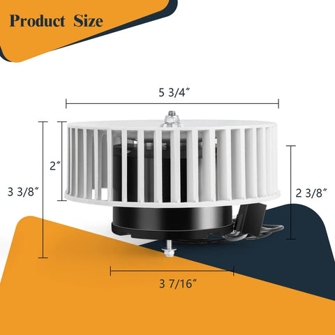 Upgraded Quiet Bathroom Exhaust Fan Motor Replacement For Universal Ceiling Vent Fans Compatible With 8663RP 8664RP 8673 8814 8832 Series including dimensions