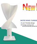 Wind Turbine STEM Learning Kit Hands On For Classroom And Home Use Eco Friendly Material Turbine Generator With 5 To 12V Breeze Power Low Noise DIY Renewable Energy Project LED Lighting High Speed Rotor Science Experiment, micro wind turbine with base