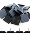 16 Pack Nail On Furniture Sliders 1.5 Inch Square Teflon Glides For Chairs And Furniture No Squeak Floor Protectors