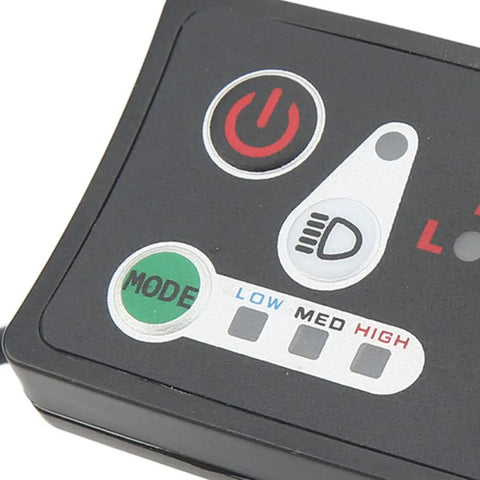 Close-up of LED Display Panel For Electric Bikes And Scooters 24V 36V 48V ABS Durable Handlebar Mount showing buttons and indicator lights.