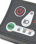 Close-up of Electric Bike LED Display Panel For 22mm Handlebars ABS Plastic 24V 36V 48V with power and mode buttons visible