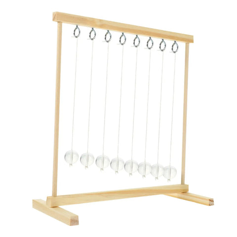 DIY Snake Shape Pendulum Energy Conservation Science Kit For Hands On Projects And Experiments Awesome For Students And Labs Perfect For Classroom Or Home Learning Fun Educational Kit With Easy Assembly And Long Lasting Build shown assembled with wooden frame and multiple pendulum balls