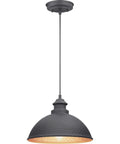 Farmhouse Outdoor Hanging Lantern Light With Textured Black Finish, 1 Light Exterior Pendant Lantern for Porch or Patio view