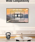 Heavy Duty Tilting TV Wall Mount For 37 To 90 Inch Flat Screens Up To 132 Pounds With Rock Solid Steel Brackets displayed with 132 lbs weight.