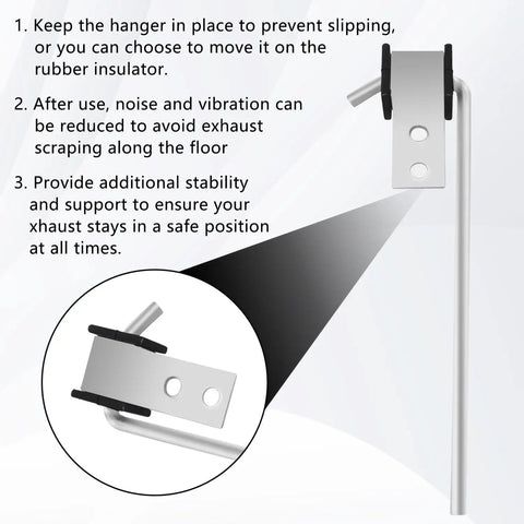 Four Pack Heavy Duty Exhaust Hanger Rods Universal Fit Three Eighths Inch Diameter Ten Inch Length installation detail