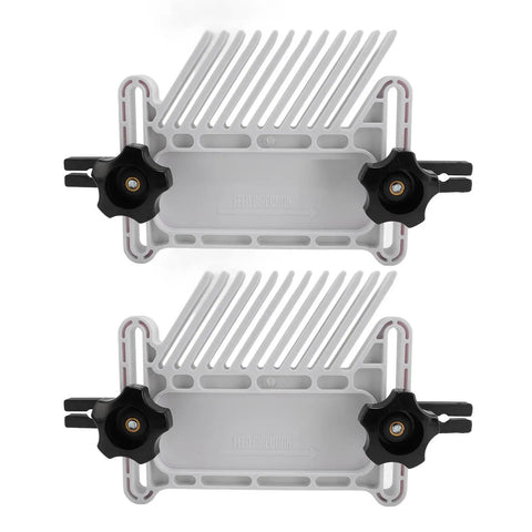 Badass Adjustable Featherboard With Double Safety Lock Setup For Table Saws And Router Boards Using Bombproof Abs Material, top view.