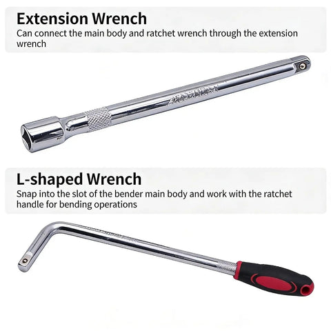 Extension and L-shaped wrenches for Built Tough Manual CCD Cable Bender Tool, essential for bending operations on 10kv power lines.