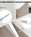 20 Pack Door Stop Caps Replacement Rubber Tips For Door Stoppers 0.39 Inch White Door Wall Protection Made From Durable Flexible Rubber For Home Office And High Traffic Areas No Fuss Everyday Convenience shown in use and detail view