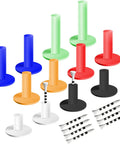 Color Coded Golf Tees 22 Piece Set With 12 Rubber Tees In 6 Sizes Two Each Plus Bamboo Tees For Driving Range Simulator Mat And Indoor Outdoor Practice