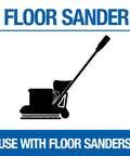 Illustration of a floor sander for use with Floor Sanding Screen Disc 10 Pack 20 Inch Grit 80 for Floor Buffers and Rotary Machines DIY Friendly