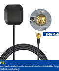 Waterproof Pro Grade GPS Antenna With SMA Male Connector for car stereo and navigation systems, 3 meter cable