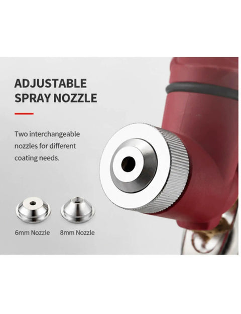 High Volume Pneumatic Cement Mortar Sprayer Gun For Smooth Wall Coating And Thick Plaster Application With Handheld Air Compressor Design featuring adjustable nozzles.