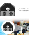 Durable Aluminum Alloy Filament Welding Connectors For 1.75mm Filaments With Wide Compatibility For PLA ABS PETG PC PP PVB HIPS Black Finish