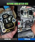 VVT VTEC Solenoid Gasket Kit With Valve Cover Gasket Set And Spool Valve Filter Screen Before and After Use Comparison