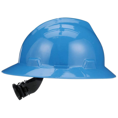 V-Gard Full-Brim Hard Hat With Fas-Trac III Ratchet Suspension Polyethylene Shell For Top-Notch Impact Protection Self-Adjusting