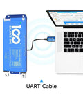 Dead Simple Plug And Play Wifi Module For Smart Active Balance Bms connected via UART cable to a laptop for monitoring.
