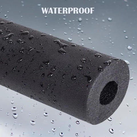 Premium Thermal Foam Pipe Insulation Sleeve 1/4 Inch By 6 Feet for Plumbing and AC Units with waterproof surface detail.