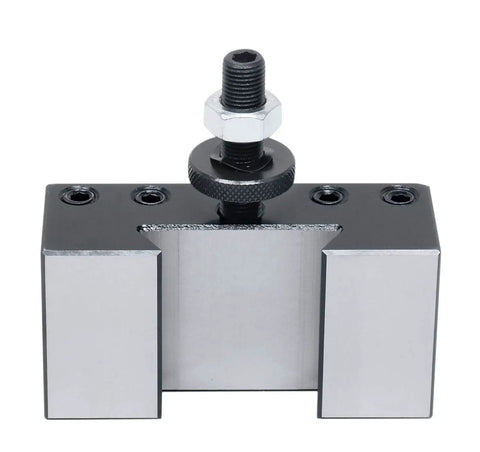 CXA Quick Change Tool Holder For Lathe Turning And Facing 0250-0301T, Steel Usa Style Tool Post Fits 13 To 18 Inch Swing Lathes, front view