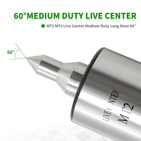 MT2 60 Degree CNC Revolving Live Center Pro Grade High Accuracy 0.0002 In For Lathe Wood And Metal Turning Tool Built For High Speed Lathes CNC Lathes And Manual Machines.