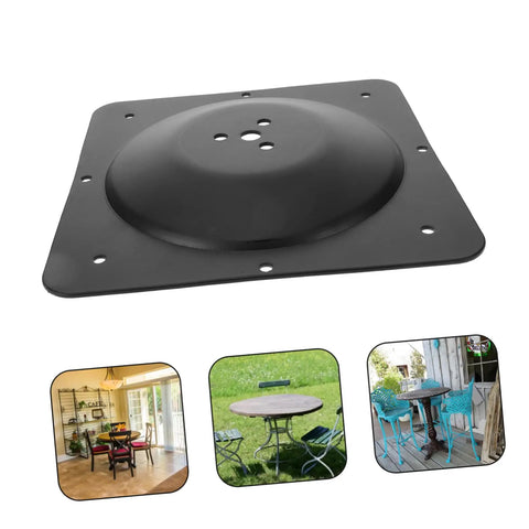 Heavy Duty Furniture Leg Attachment Plates And Table Connector Brackets For Quick Repair And Upgrades Secure Indoor Or Outdoor Table Legs With Rock Solid Metal Mounts No Fuss Install Built Tough close-up view of matte black steel bracket