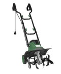 Powerful 14 Inch Electric Tiller Cultivator With 10 Amp Motor, Four Steel Tines, Adjustable Wheel Height, side view