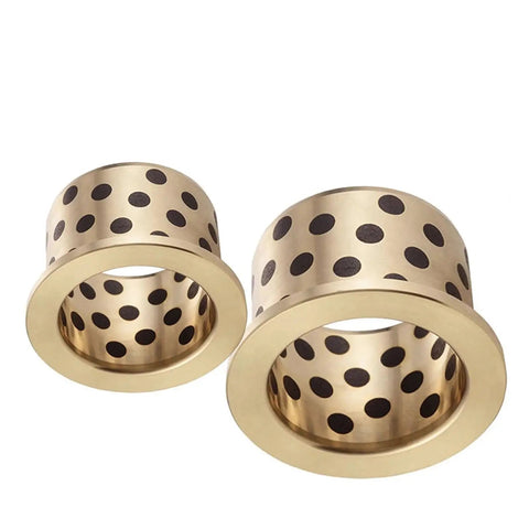 Shop Grade Built Heavy Duty Flanged Bronze Bushing With Solid Graphite Core For Rock Solid Performance And Zero Grease Hassle 5 Pack Precision Oilless Bearing Sleeve for auto repairs.