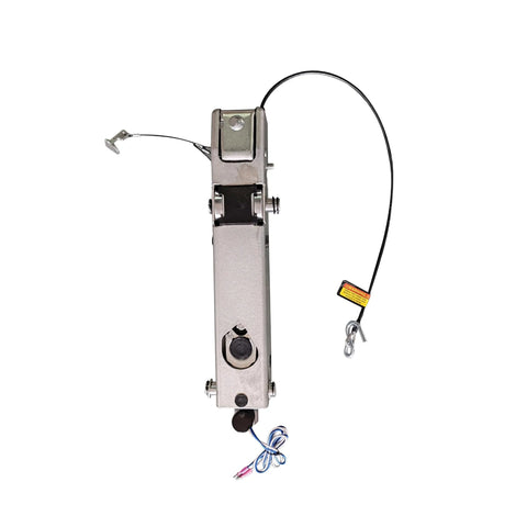 DLFZWB 7,500 lb A-60 tandem hydraulic disc brake actuator, inner slide trailer coupling, side view, silver metal
