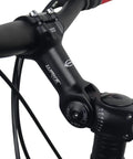 Close-up view of Adjustable Bike Stem 31.8mm, 130mm, 0 to 60 Degree MTB Handlebar Stem for Mountain Bike Road Bike BMX Cycling, CNC Machined 6061 Aluminum