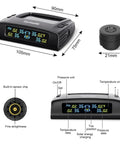 RV Tire Pressure Monitoring System TPMS Set Of 4 Sensors With Six Alarm Modes Easy Setup High And Low Pressure Alerts High Temperature Warnings And Sensor Low Voltage Or Signal Loss Alerts For Road Ready Peace Of Mind, 105mm monitor