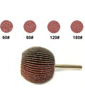 Five Piece Set Spherical Sandpaper Flap Wheels With 6mm Shank For Rotary Tools Polishing Ball Shapes Grit Options
