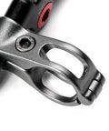 Close-up of Seatpost Remote Lever For Mountain Bikes, Aluminum Alloy Cable Controller with 22.2mm Diameter, Black Finish