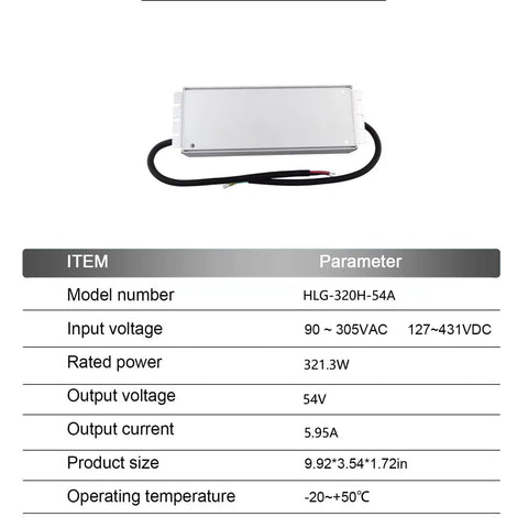Top Shelf 320W Constant Current LED Driver Supply Delivering A Solid 54V Output With Rock Solid IP67 Protection And Hassle Free 3 In 1 Dimming built for commercial projects.