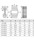 Technical drawing and dimensions of Copper Barrel Concealed Cabinet Hinges Sleek Hidden Brass Door Hinge For Gift Boxes Cabinets And Furniture, 180 Degree Adjustable, Rustproof Beefy Load, 16mm Mount, Invisible Mount Hardware.